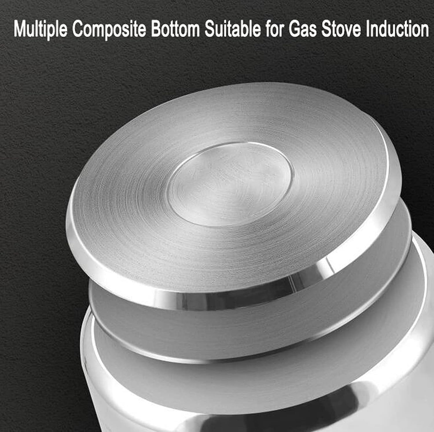 Explosion-Proof High High Pressure Cooking Pot，Commercial Large Capacity Pressure Cooker Stainless Steel Suitable for Gas Induction Cooker，Silver-15L
