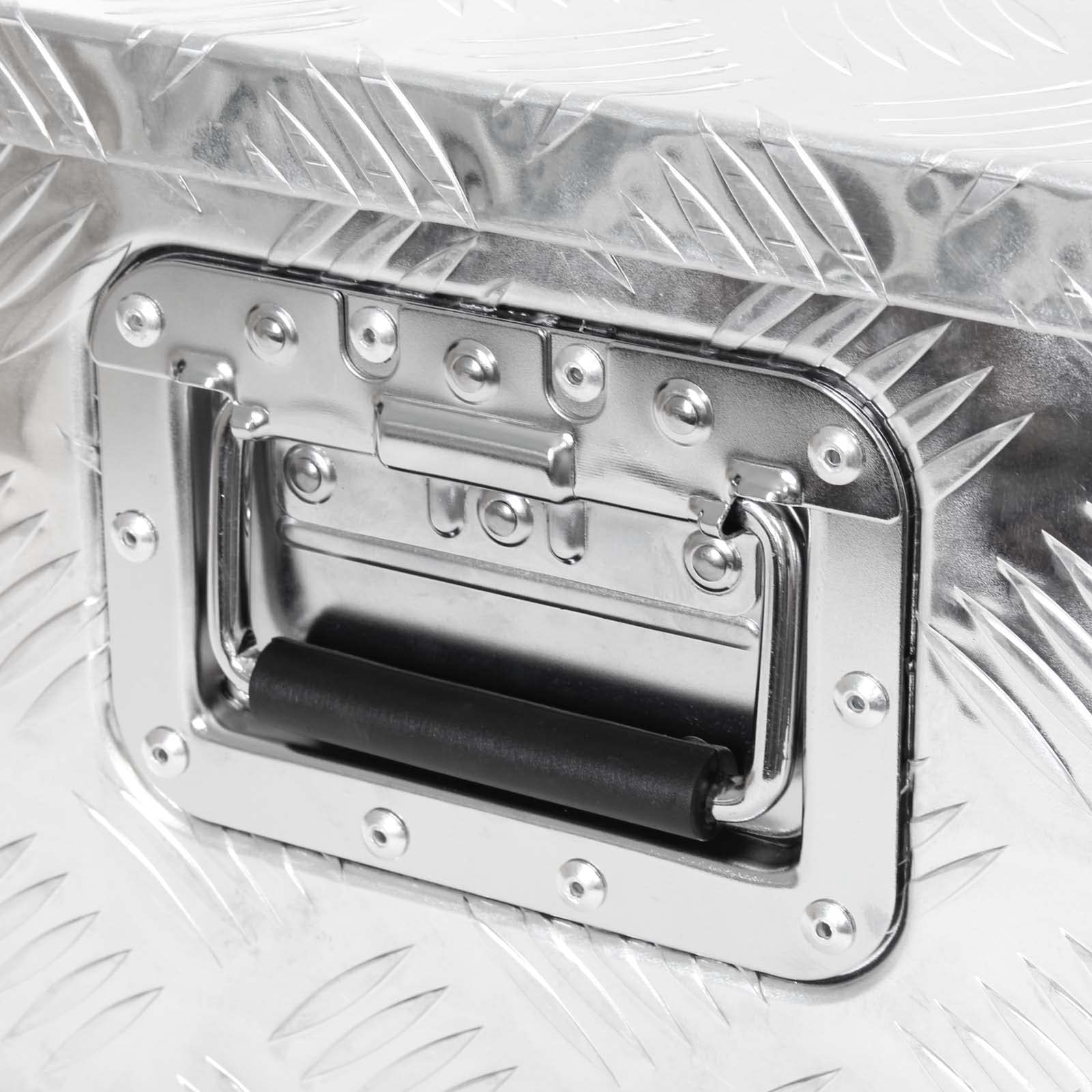 Aluminiowa skrzynka narzędziowa XPOtool 50,8x30,5x24 cm Srebrna skrzynka transportowa, skrzynka narzędziowa z kluczem, aluminiowa skrzynka z uchwytami