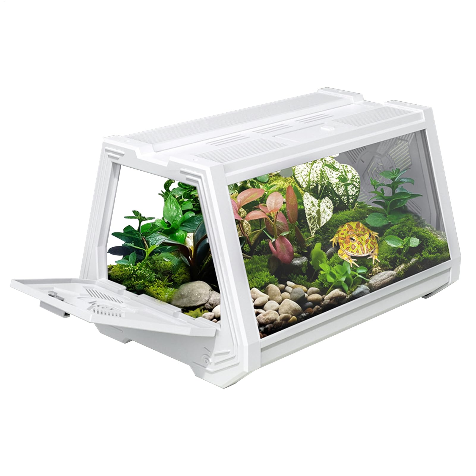 Gabbie per Rettili Vasca per Animali Esotici | Ventilazione Portatile Acquario Recinto Viaggio Antifuga Habitat per Rane Lumache Tartarughe Animali