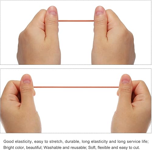 Vista 524 de PATIKIL Cuerda elástica elástica de 1/8 pulgadas, 11 yardas (0.118 in x 32.8 ft), color verde militar para manualidades, correas de gancho