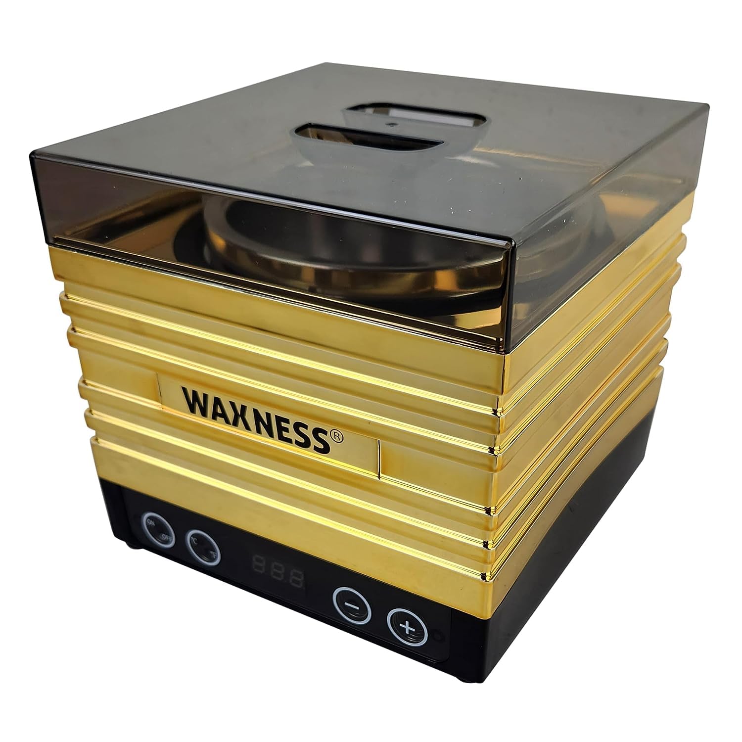Waxness Premium Gold Stripless Wax Kit with W-CUBE Digital Heater, 1.65 lb (750 g) Hard Wax Beads – Rosin-Free Wax for Sensitive Skin – Professional Use – Made in Italy