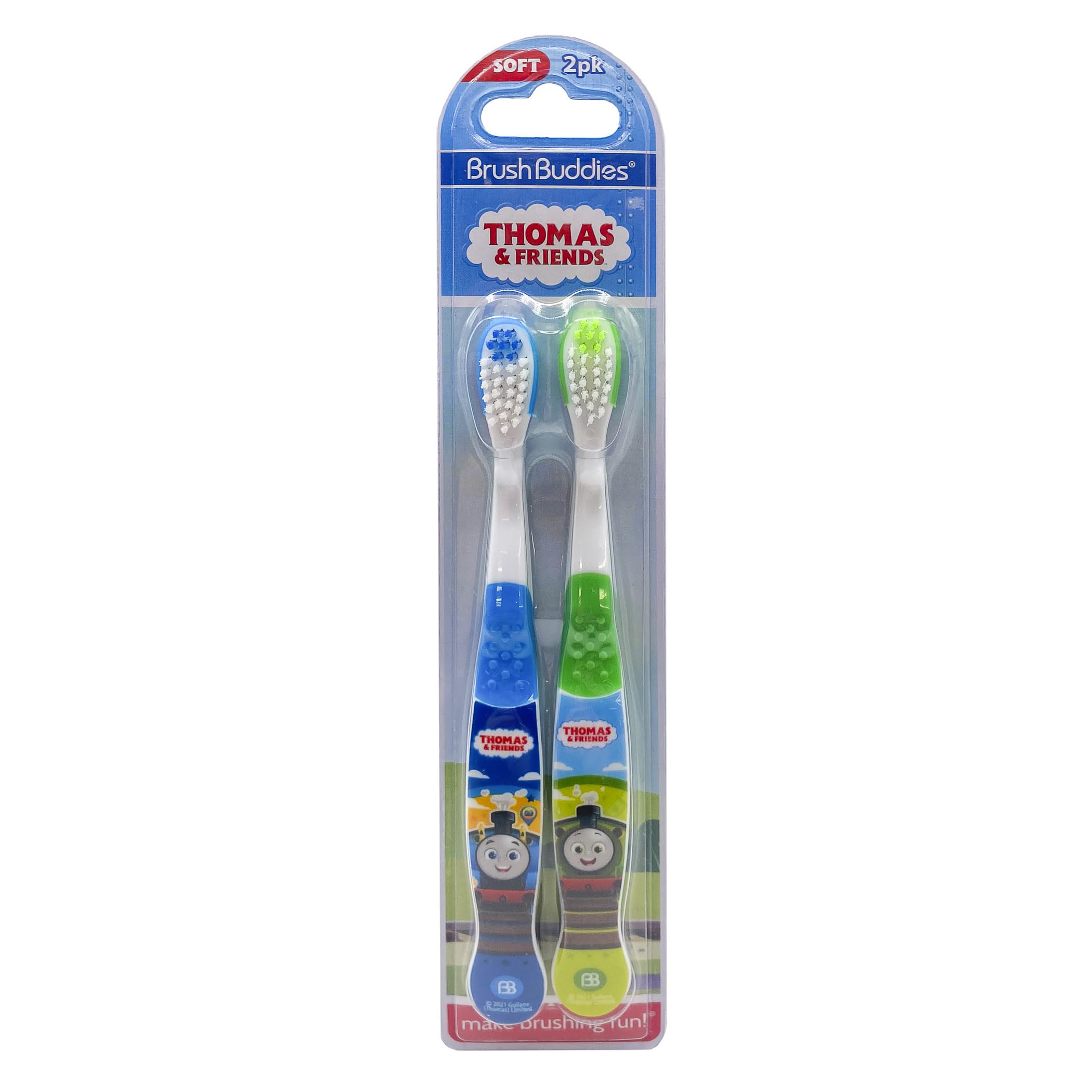 Thomas and Friends Childrens Manual Toothbrushes (2 Twin Packs)