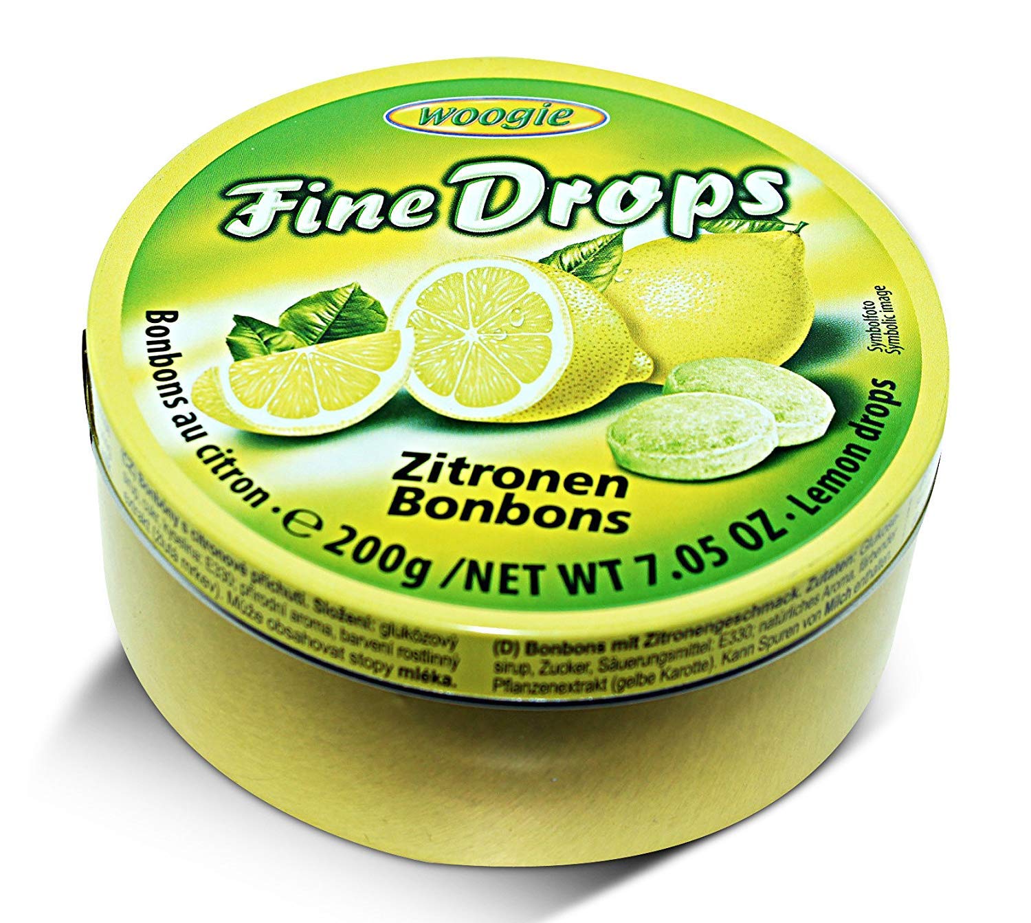 Fine Drops Fruit Hard Candy Lemon Flavor Imported From Austria Pack Of 3