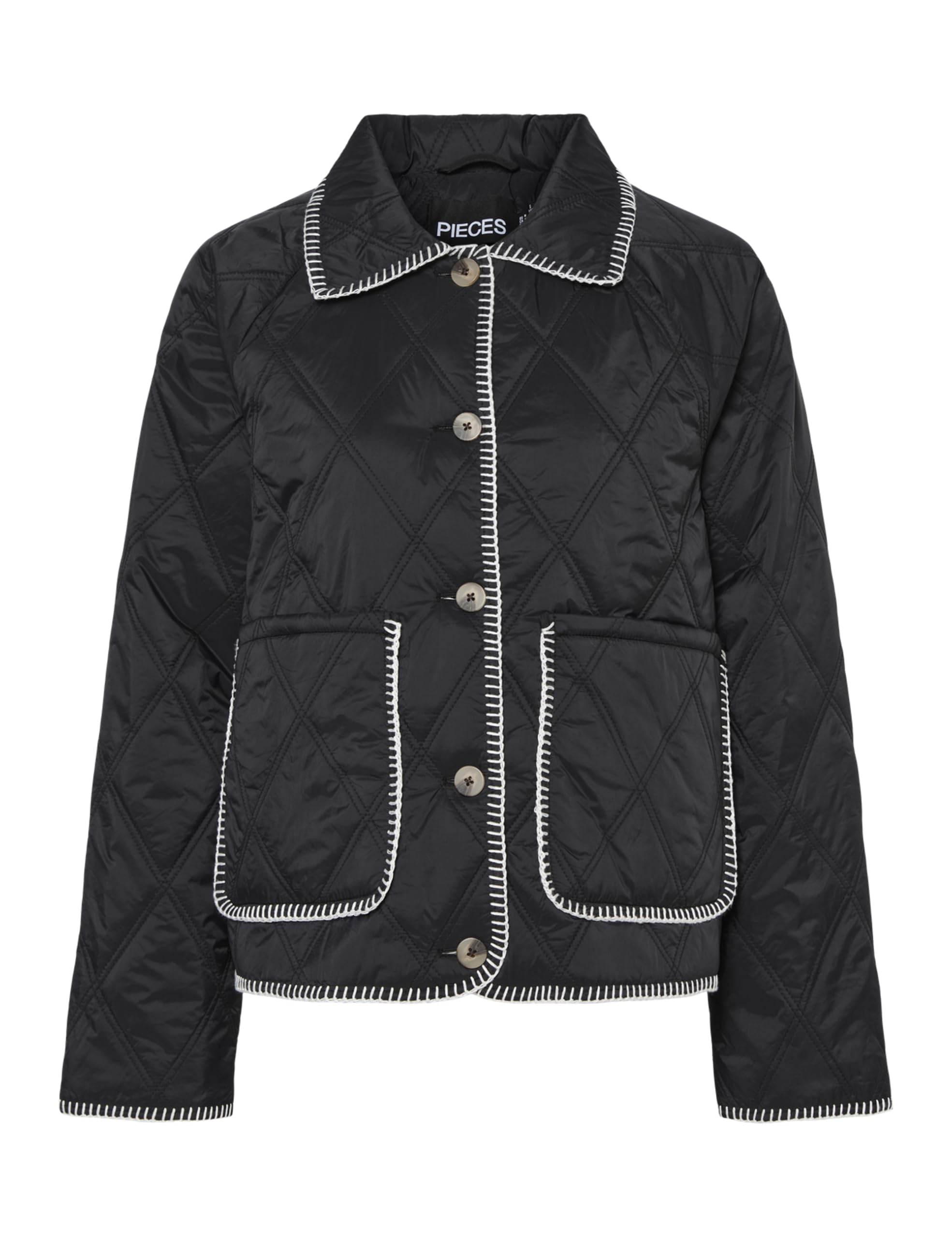 PIECES Damen Pcnaima Quilted Stitch Detail Jacket Steppjacke