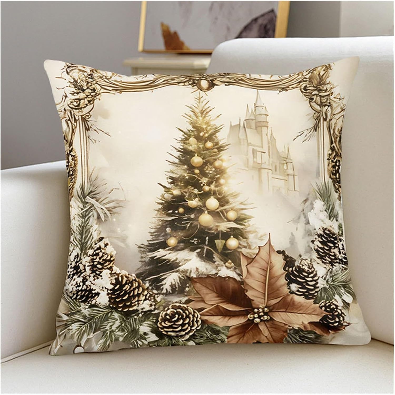 Long Memory Foam Pillow Cover Set of 4 – Perfect for Body Pillows, Ideal Christmas Decorations (Pillows Not Included) almohada Larga