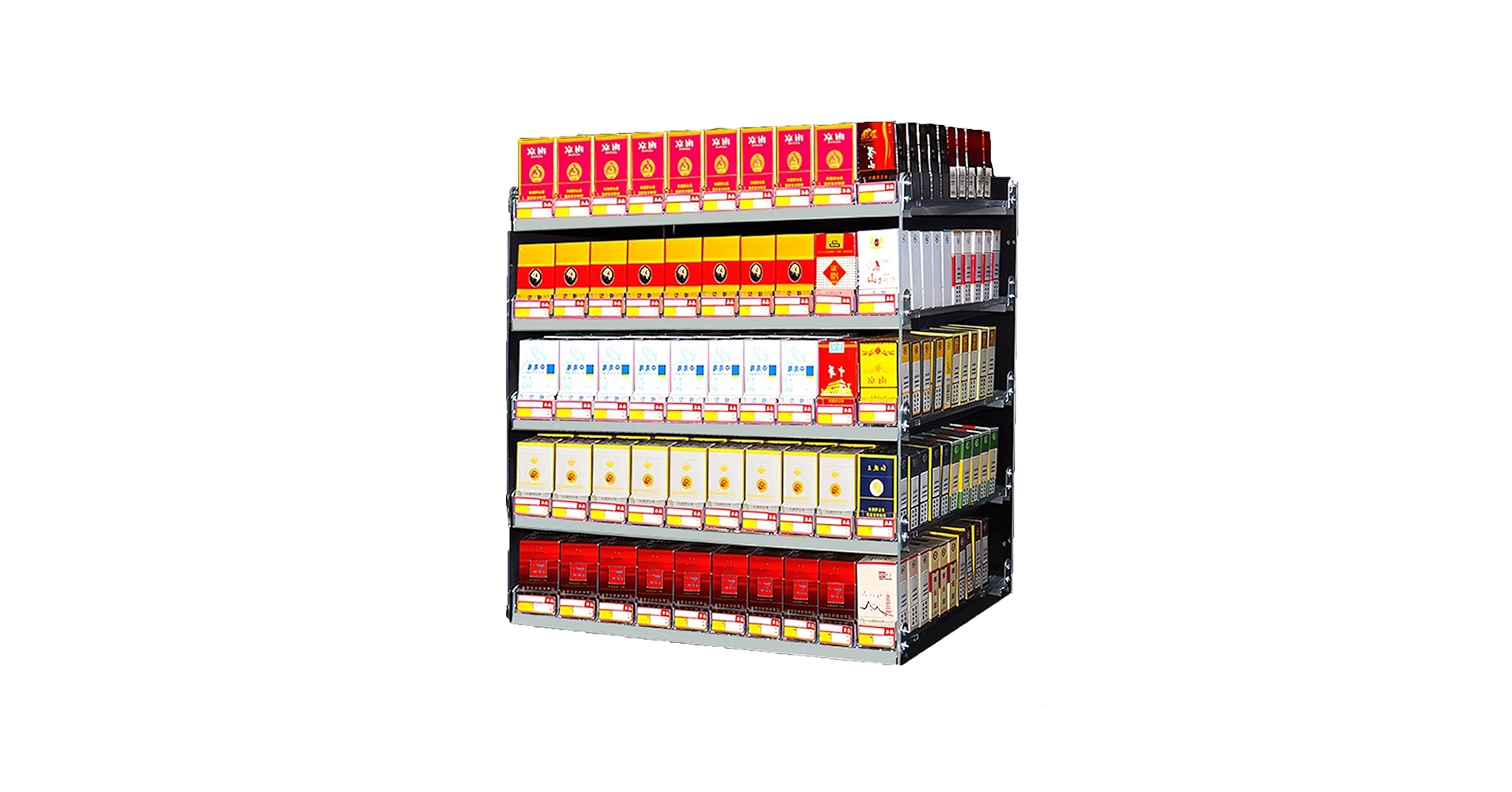 販促品 什器 事務店舗用品 タバコ収納棚 アクリル　 A０４ たばこ什器 透明アクリル製 陳列用什器 3段