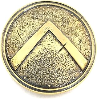 Belt buckle Spartan Shield, Handmade King Leonidas shield solid brass belt buckle