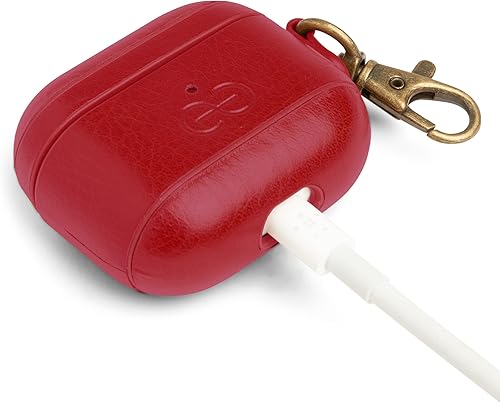 Miniatura 10 de Dreem Om Funda con clip para llavero compatible con AirPods 3 para Apple AirPods de 3 generación, funda de cuero vegano para hombres y mujeres,