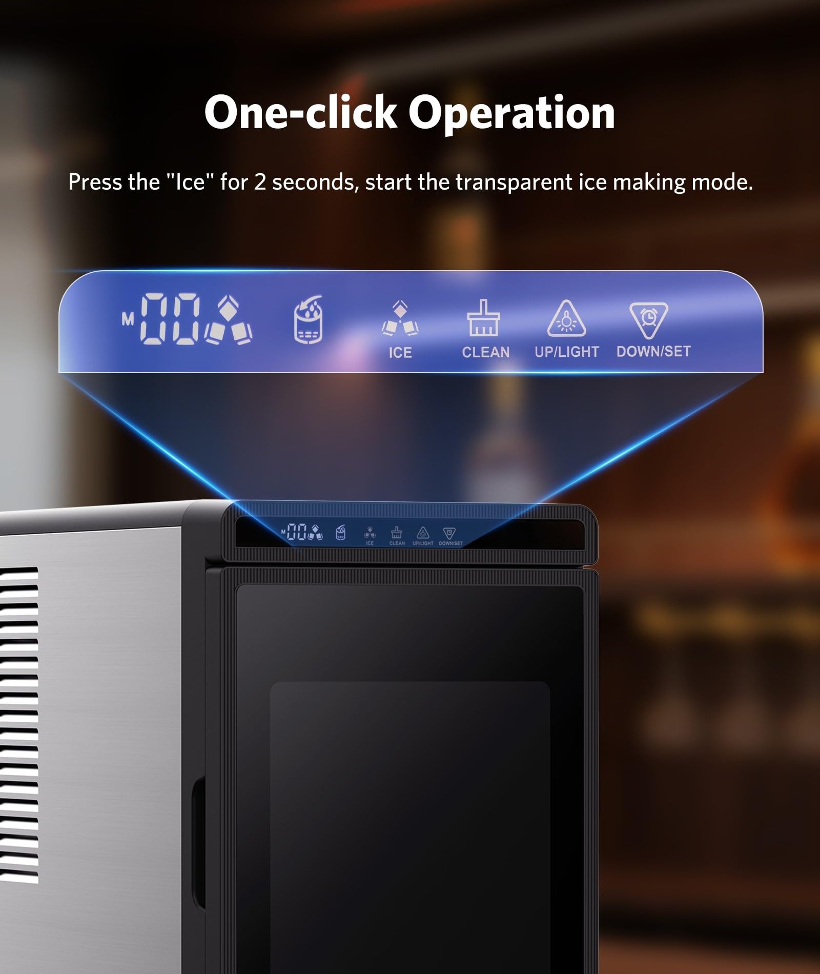 Electactic 9 Cubes Ready in 6-8 Mins Countertop Ice Maker, 26.5Lbs per Day Stainless Steel Portable Ice Maker, Ice Maker Machine with Carry Handle, for Home/Kitchen/Camping/RV (Silver) on Fridge.com