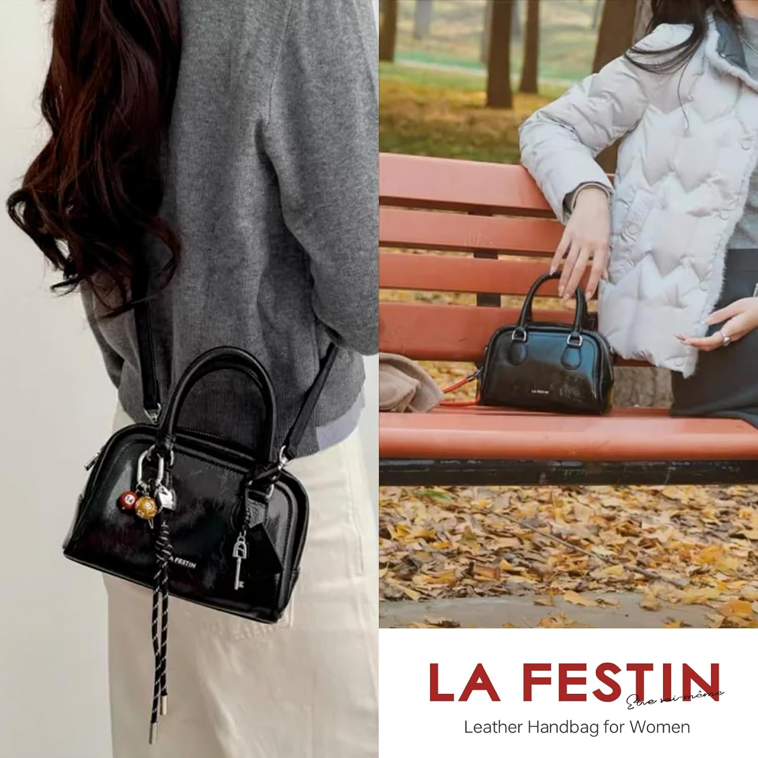 LA FESTIN Handbags for Women, Genuine Leather Cute Purse for Women Trendy, Perfect for Daily Events - Image 2