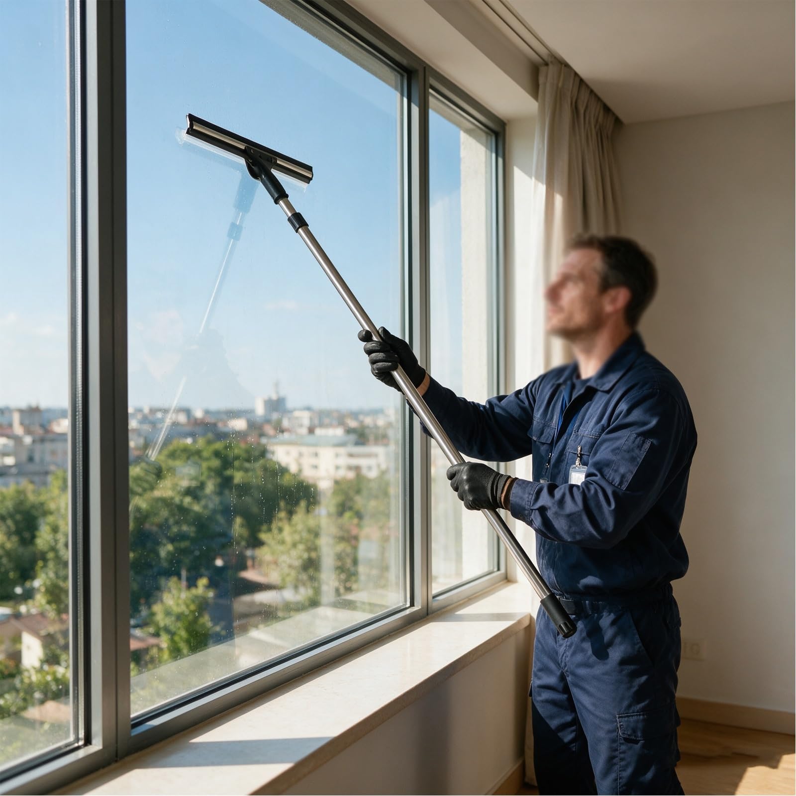Manche télescopique acier inox, perche télescopique multifonction