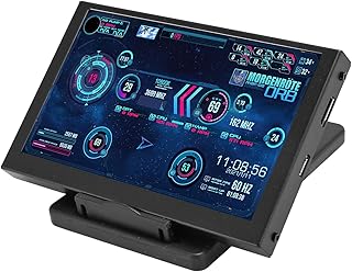 Monitor de temperatura de computador de 5 polegadas, monitor de temperatura de PC com interface multimídia HD, monitor de dados de temperatura do computador, subtela tipo C, mini tela secundária