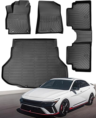Alfombrillas para Hyundai Elantra Elantra N 2021-2025 (no para Hybrird) Alfombrillas de carga para maletero, alfombra para todo tipo de clima, de