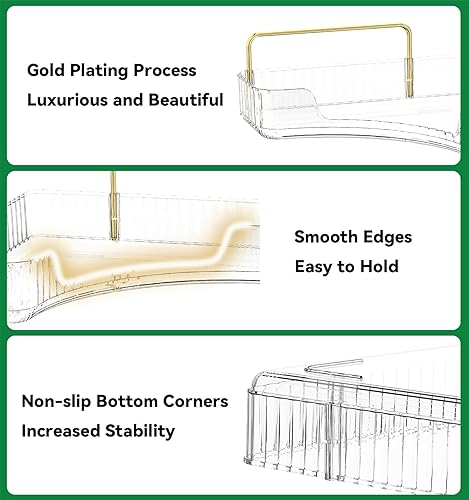 Miniatura 3 de JNDETOP Organizador esquinero para encimera de baño, estante de encimera de baño, bandeja de perfume de encimera y organizador de tocador,