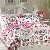 Vista 8 de Cozy Line Home Fashions Juego de colcha reversible de microfibra rosa para niñas (mariposas, tamaño individual, 2 piezas)