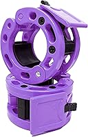 Vista 31 de Clout Fitness - Abrazaderas para barra de pesas olímpicas Collares de liberación rápida (2 unidades) Clips de peso con bloqueo para mancuernas de 2