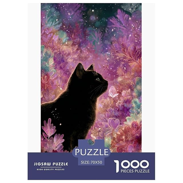 Gato Negro Cósmico Puzzle De 1000 Piezas 70x50cm/1000pcs Juego Relajante Creativo con Educación Y Decoración…