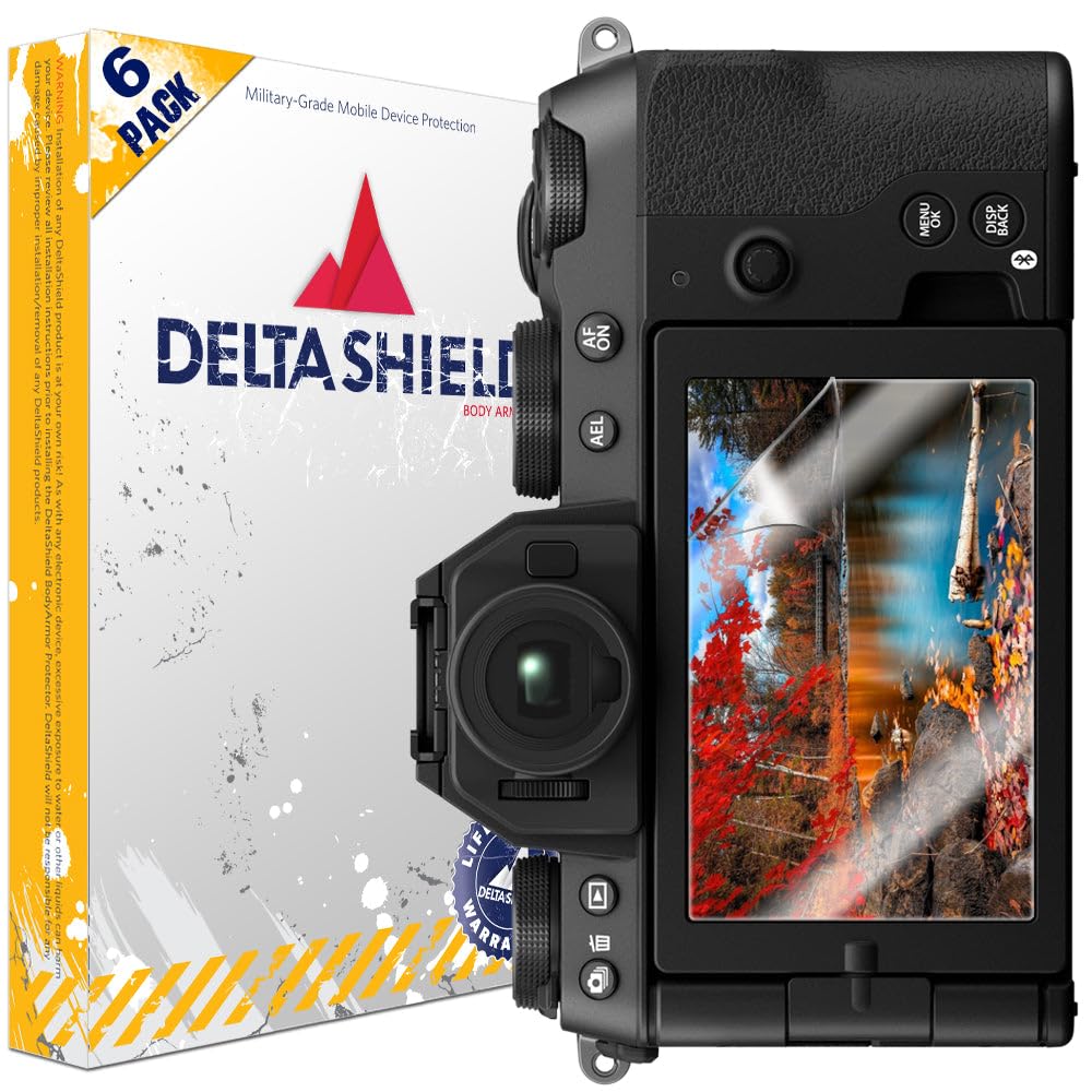 Screen Protector for Fujifilm X-S20 Fuji XS20 (6-Pack) BodyArmor Anti-Bubble Military-Grade Clear TPU Film
