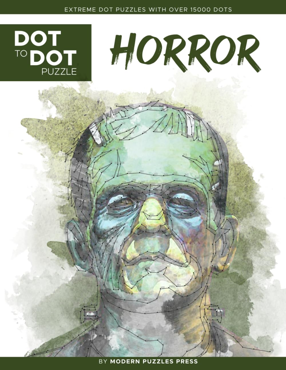 Horror - Dot to Dot Puzzle (Extreme Dot Puzzles with over 15000 dots): Extreme Dot to Dot Books for Adults - Challenges to complete and color