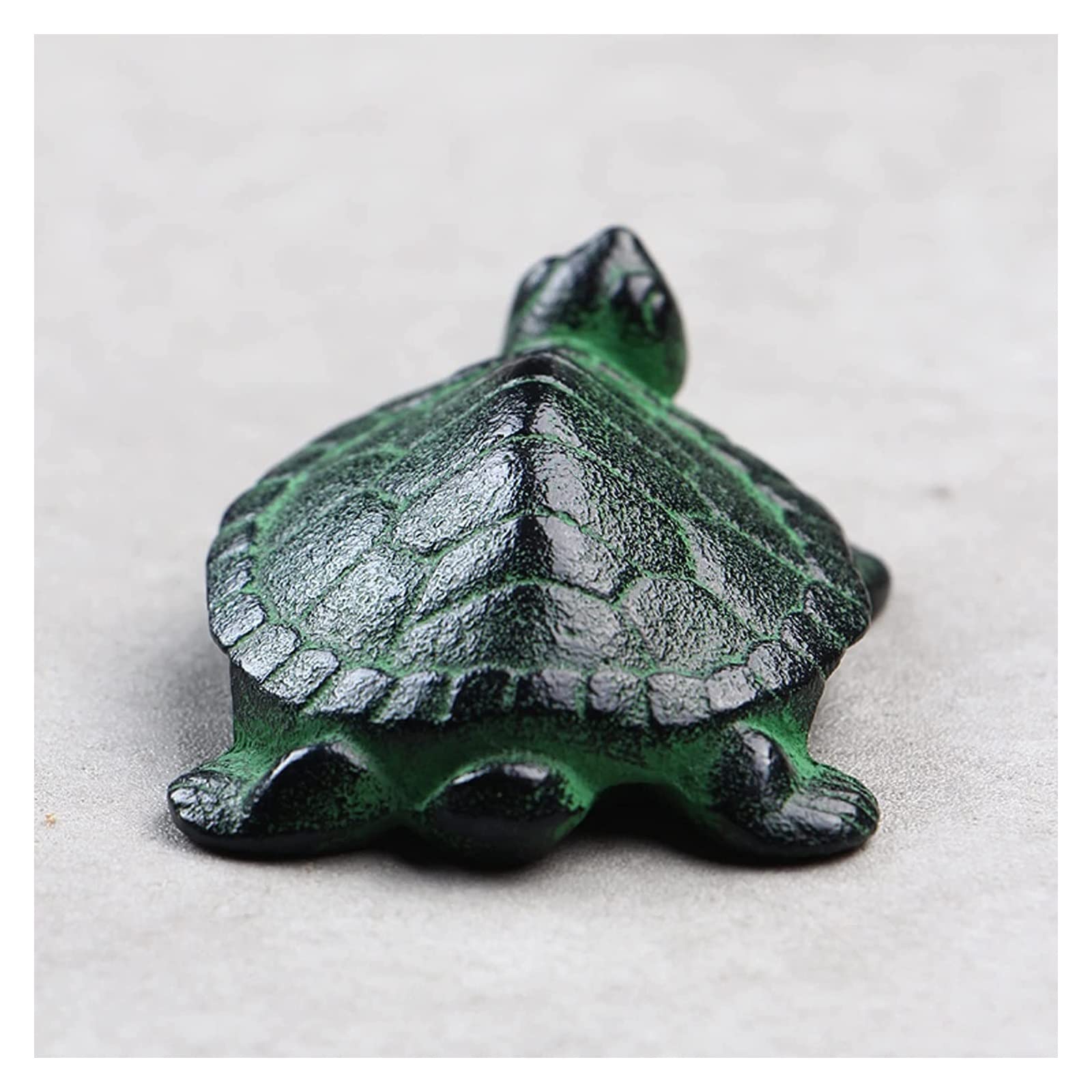 Amazon.co.jp: 彫刻の卓上像 緑の像 亀の置物 鉄の亀の像 ユニークな