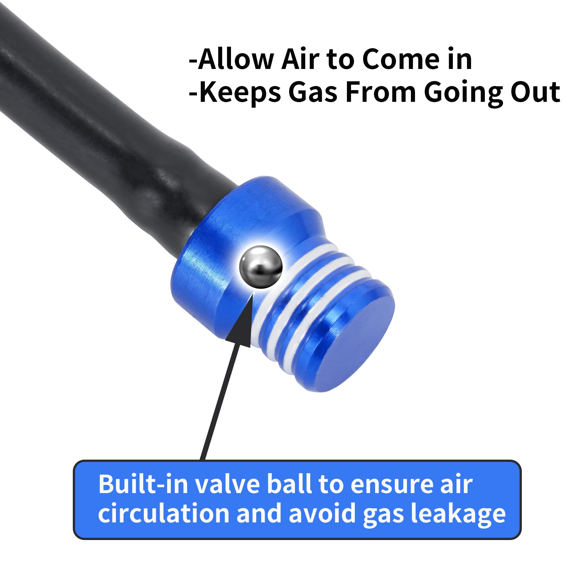 PRO BAT 10-Pack Fuel Cap Vent Tubes – One-Way Breather For ATV, Dirt Bike, Motorcycle (Black & Blue) - View #4