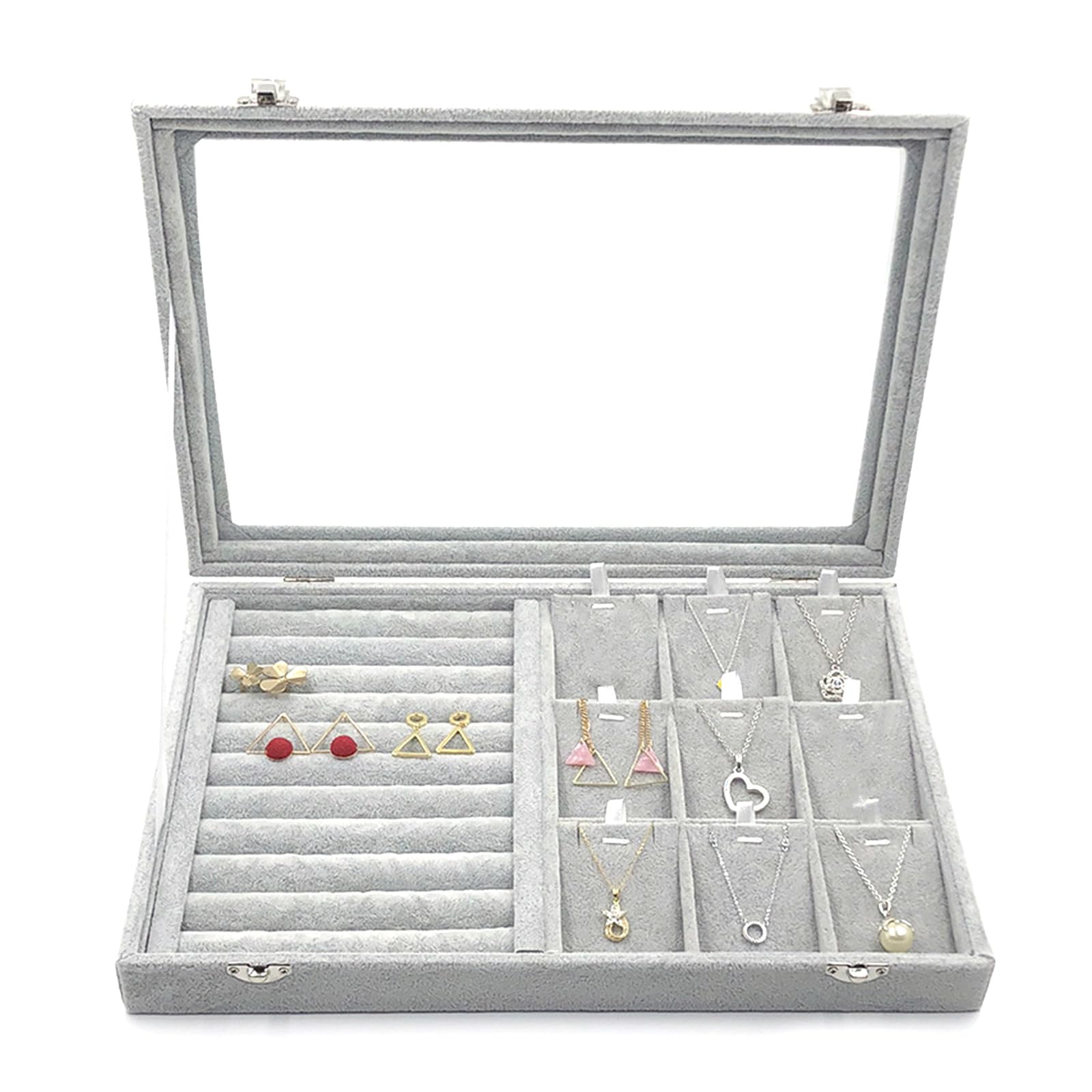 Porte-bijoux polyvalent pour éviter rayures boîte peluche couvercle