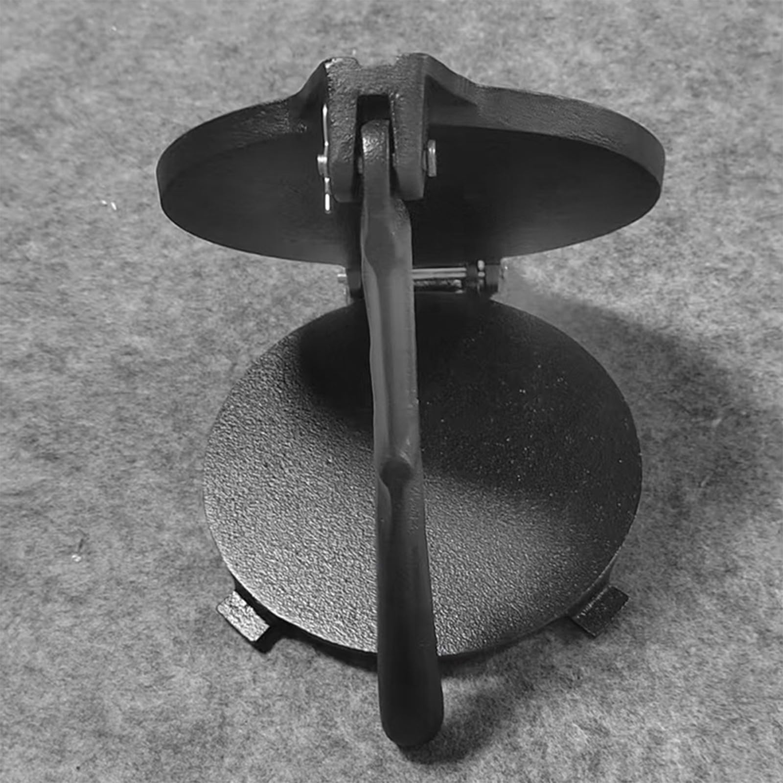 Gusseiserne Grillpresse für hausgemachte Fladenbrote, Antihaftbeschichtung, ergonomischer, Backzubehör, Gusseiserne Presse mit
