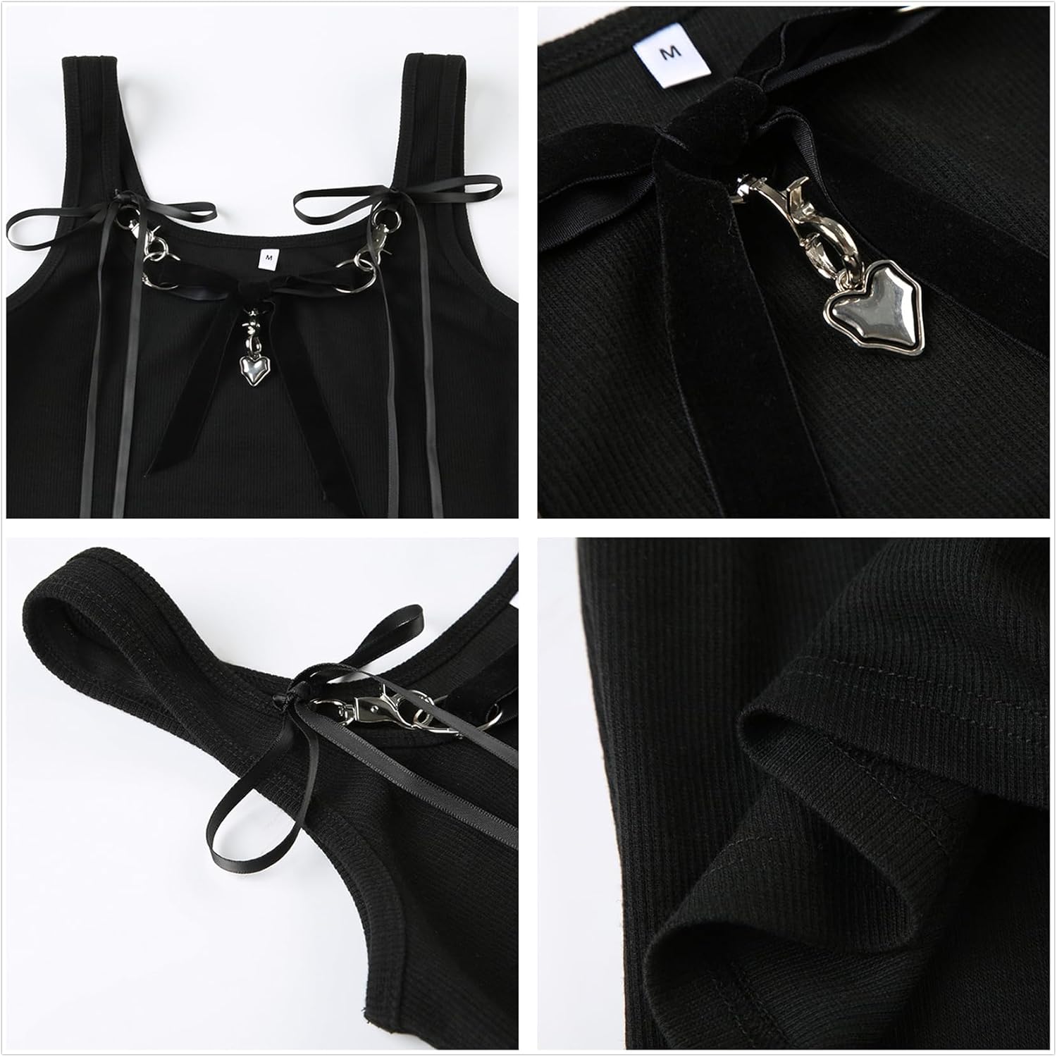 Goth Crop Tank Top for Women Y2k Harajuku Summer Rave Punk Going Out - Image 5