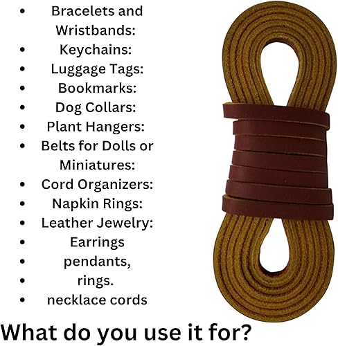 Miniatura 9 de TOFL Correas de cuero  2 piezas  72 pulgadas de largo  14 pulgadas de ancho  18 pulgadas de grosor  guante de béisbol y sóftbol y encaje de guantes,