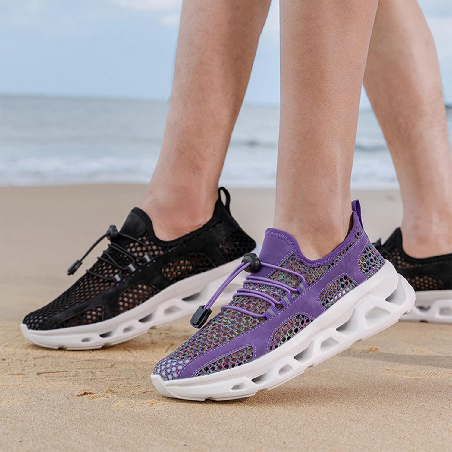 Women's Quick Drying Aqua Water Shoes Breathable Mesh Hiking Sneakers for Boat Hike Surf Sport Diving Sailing Trave