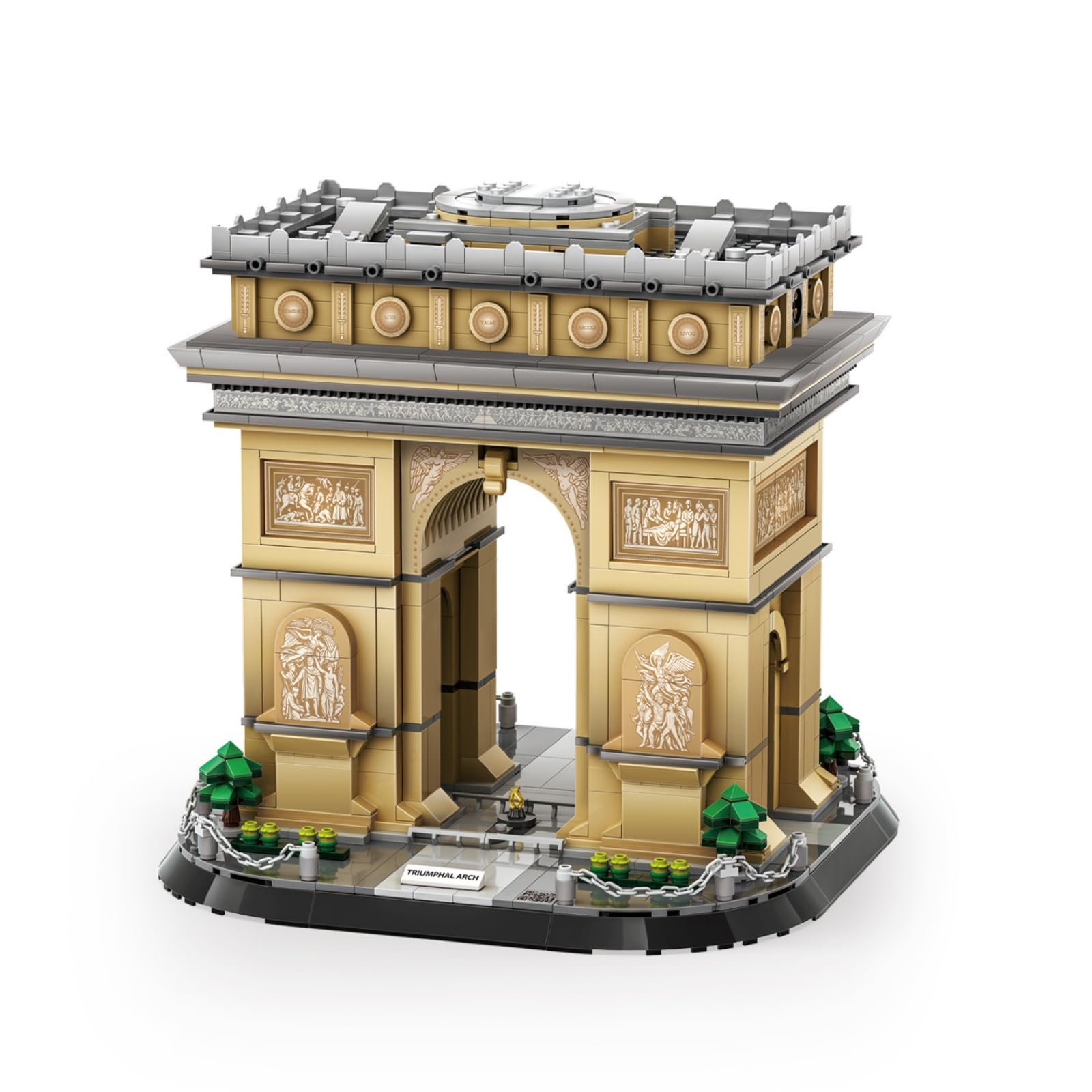 Arc de Triomphe, Paris Architecture Building Set, Creative French Landmark Building Blocks Toy Model, Architecture Collection Home Office Decor, Gift for History Lovers (1377 PCS)