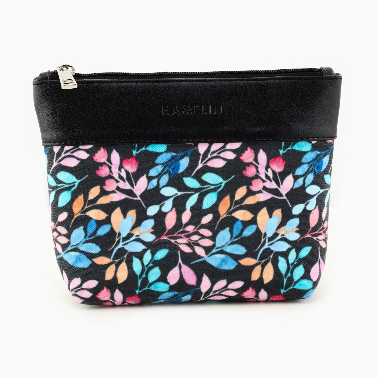 Makeup Vanity Pouch-Pastel Vines |Grooming Organiser Kit for Men & Women|Shaving & Beauty Essential Pouch|Travel Friendly Makeup Bag|Spacious Toiletry Kit| Ideal Women's Gift-image-3