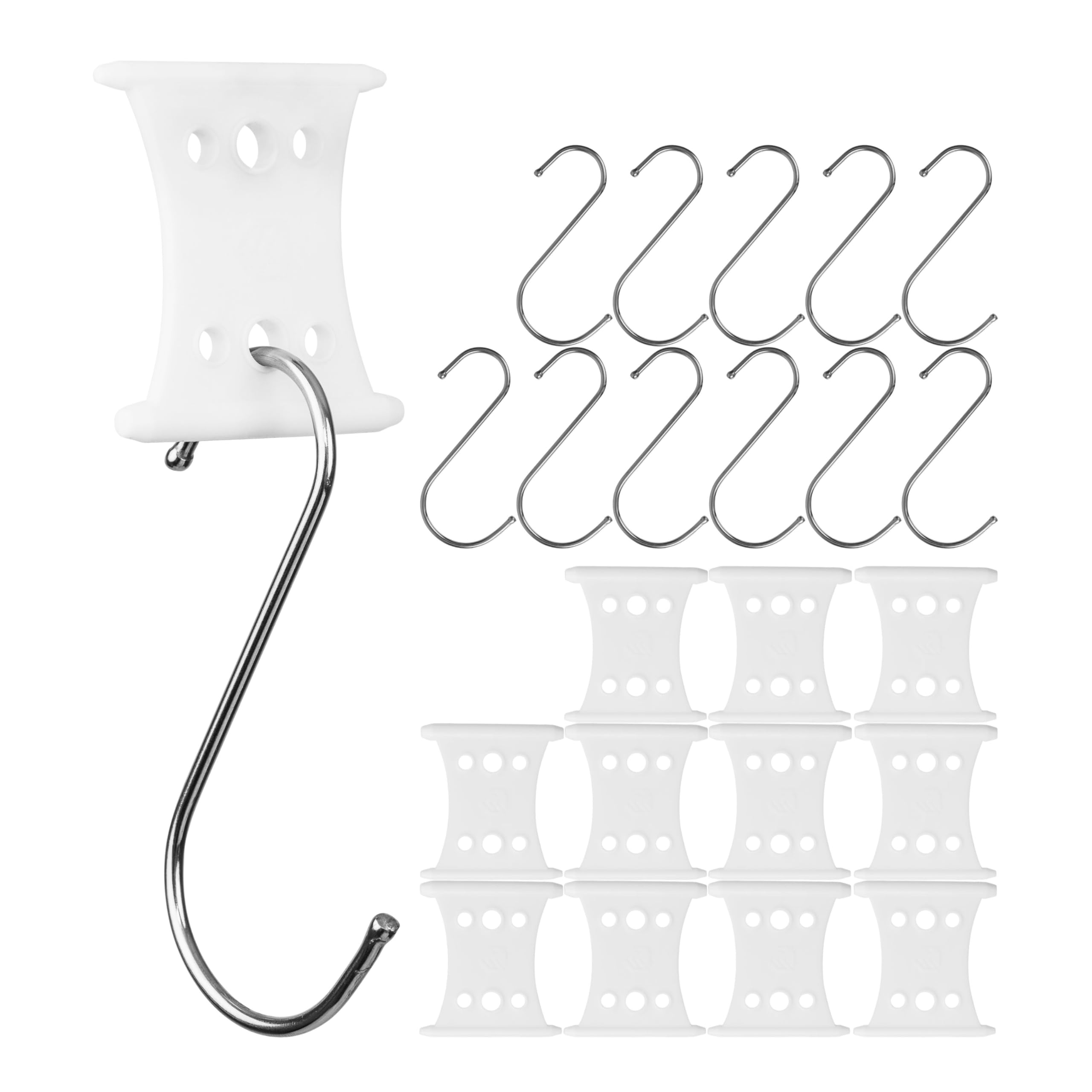 Your Day Mate Ganci per rotaie per tubazioni, confezione da 6, bianco, per rotaie per tubazioni