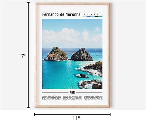 Miniatura 8 de Póster de Fernando De Noronha, impresión de Fernando De Noronha, arte de pared, impresión de viaje, pintura al óleo, póster de pintura al óleo, 507