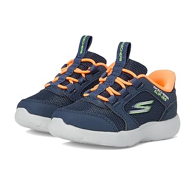 SKECHERS KIDS Hands Free Slip ins dyna lite turbo brisk Buddies 403904N (Toddler) Boys Shoes Navy/Orange