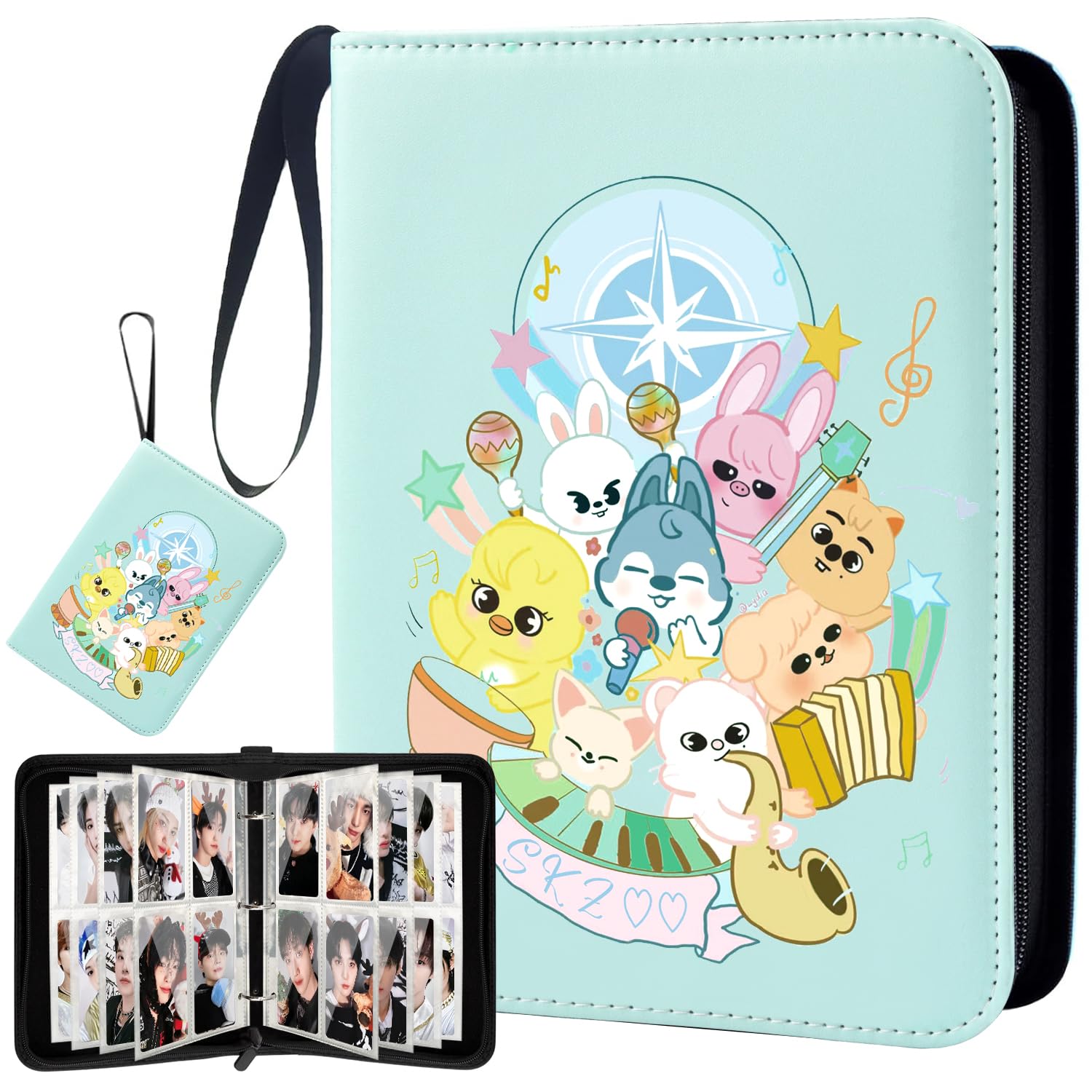 Stray Photocard Binder, SKZ Skzoo Adorable Photocards Holder De Dessin Animé, Album De Collection De 400 Pochettes Pour Photocards De Stray Kids Album De Collection Kpop Avec 4 Compartiments 214566306