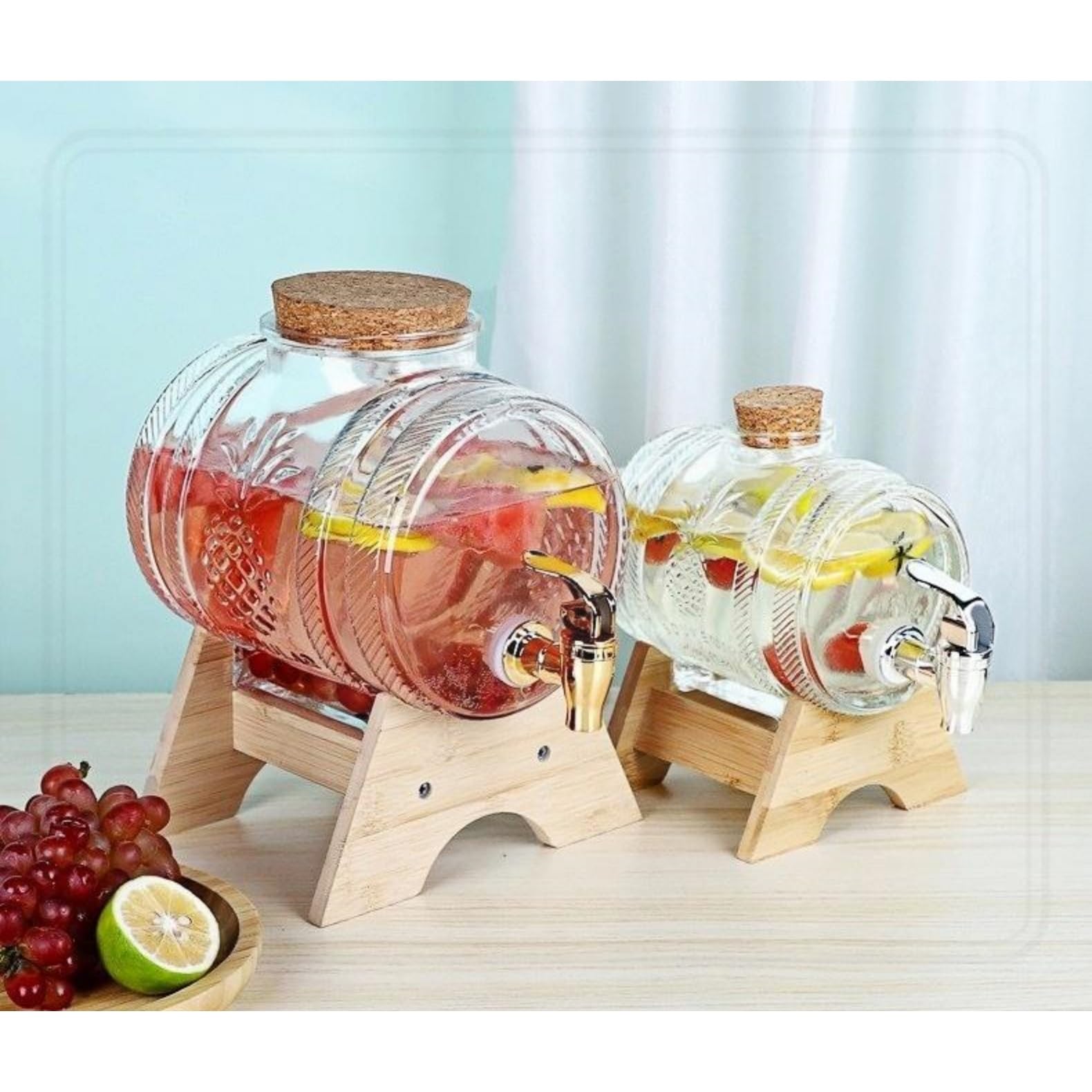 Amazon | ガラスドリンクディスペンサー 5L 高耐熱ホウケイ酸ガラス製