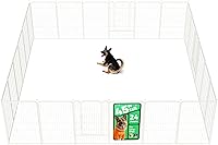 Vista 55 de FXW Rollick Unleashed corralito para perros en interiores, patio, campamento de casas rodantes, 40 pulgadas, 8 paneles para perros medianos y Blanco