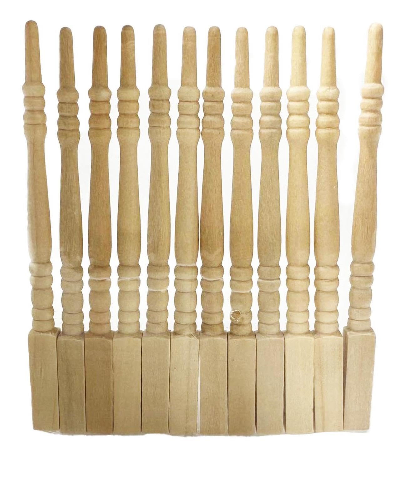 Dolls House Staircase Spindles Square Balusters Wooden 1:12 Building Component