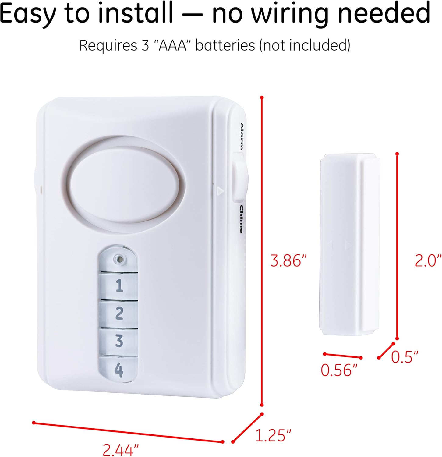 New Arrivals GE Personal Security Alarm Kit, Deluxe Wireless Door Alarm, Indoor Personal Security with Keypad Activation, Door Chime, Window and Door Alarms, DIY Home Protection, White, 45117 Exclusive Discount π₯ GE Personal Security Alarm Kit, Deluxe Wireless Door Alarm, Indoor Personal Security with Keypad Activation, Door Chime, Window and Door Alarms, DIY Home Protection, White, 45117