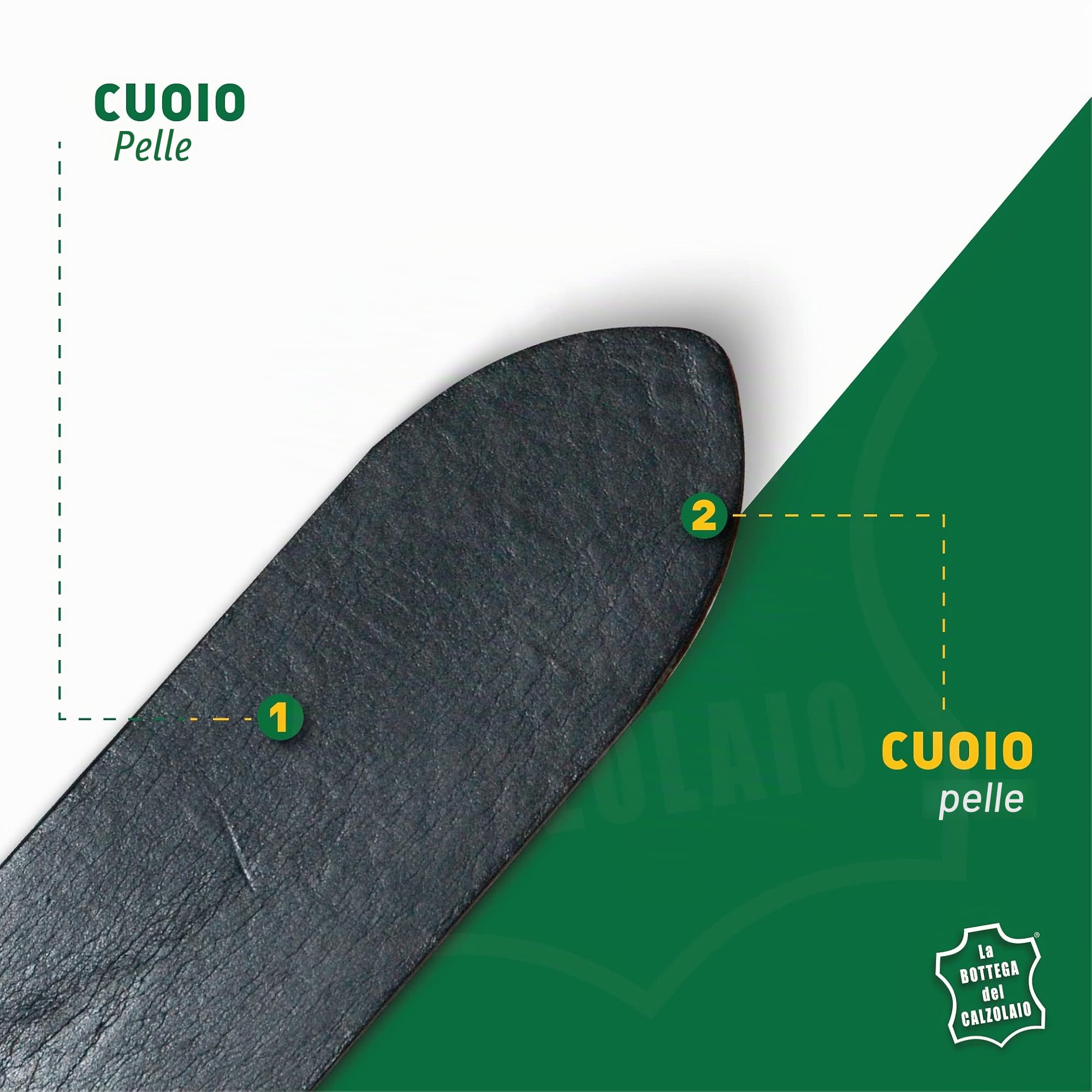 La Bottega del Calzolaio Cintura Uomo Donna Cuoio Vera Pelle 4 cm