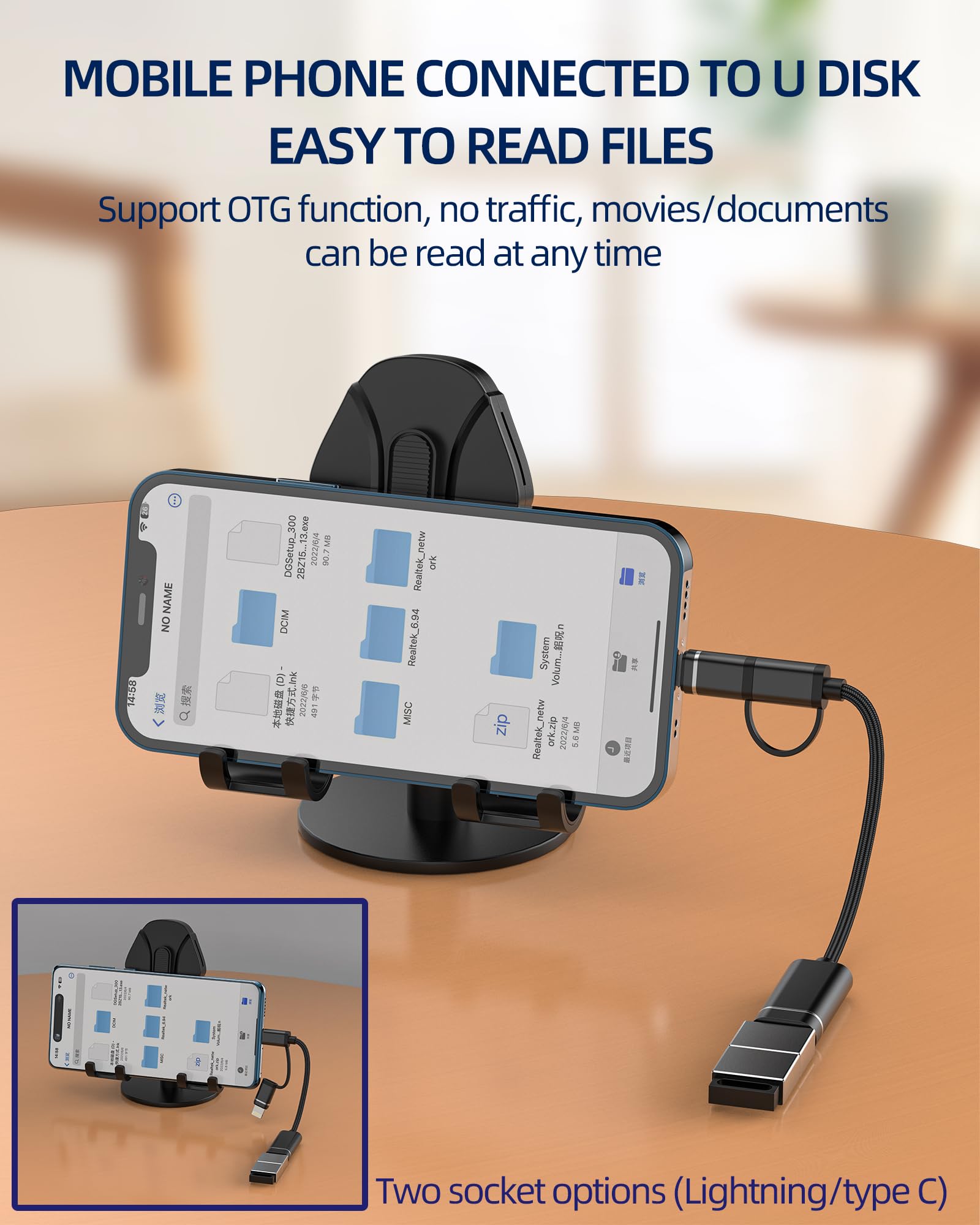 USB A to USB C Lightning Adapter(2Pack) 3.0 OTG Camera Mouse Converter Thunderbolt Port Dongle Adaptador para Compatible for Samsung for LG for IPhone15 Pro Max Plus ipad 10?Air4/5?Mini6?Pro