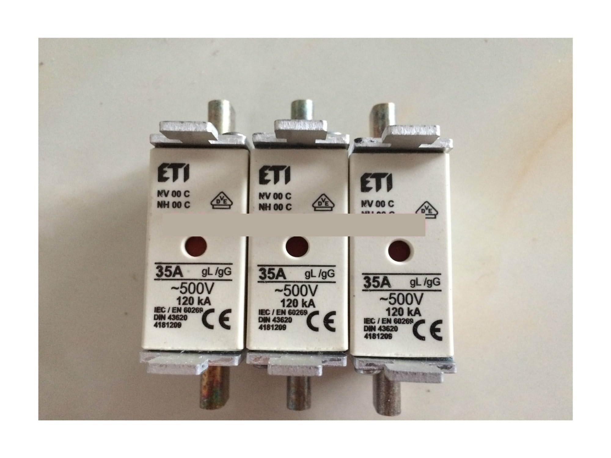 HYUJNAFZR 1pcs NV00C NH00C Fuse 10A 16A 20A 32A 40A 50A 120KA 500V(16A)