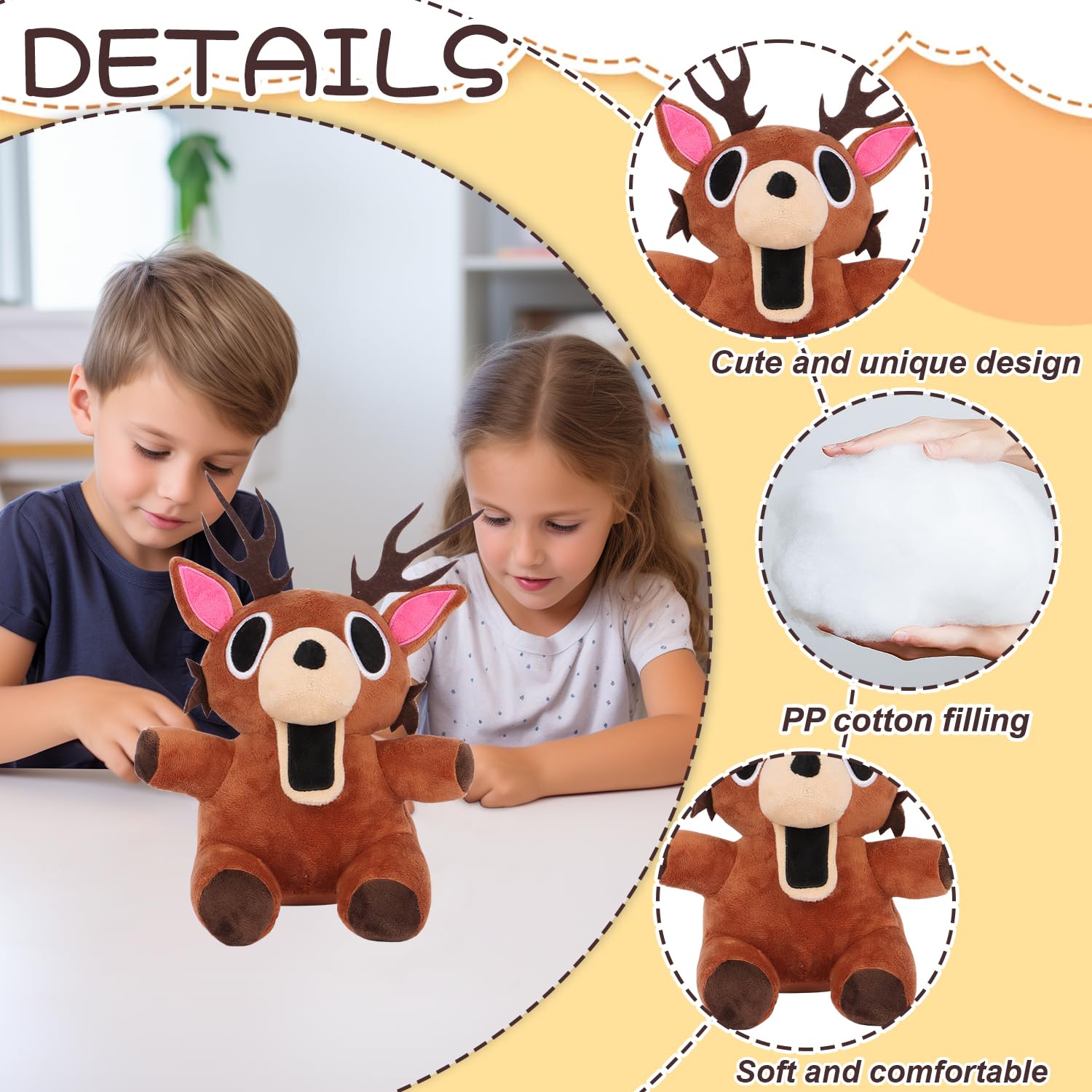 Peluche De Ciervo Villano De 99 Noches En El Bosque – Suave Y Coleccionable, Ideal Para Fans Y Regalos De Navidad