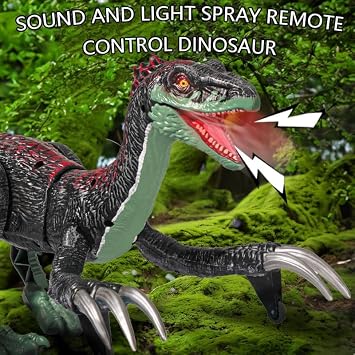 Light Up Remote Control Walking Dinosaurs Toy, 36.5 * 14 * 19cm Electric Tyrannosaurus Toy with Light and Sound, RechargableMovement, Tyrannosaurus rex Jurassic Toys for Boy Girls