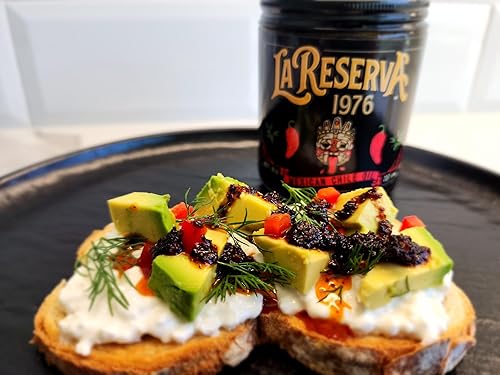 Miniatura 5 de La Reserva 1976 Hot Mexican Chile Oil - Aceite de oliva 100% virgen extra, sin conservantes, chiles mexicanos ahumados, salsa de aceite de chile