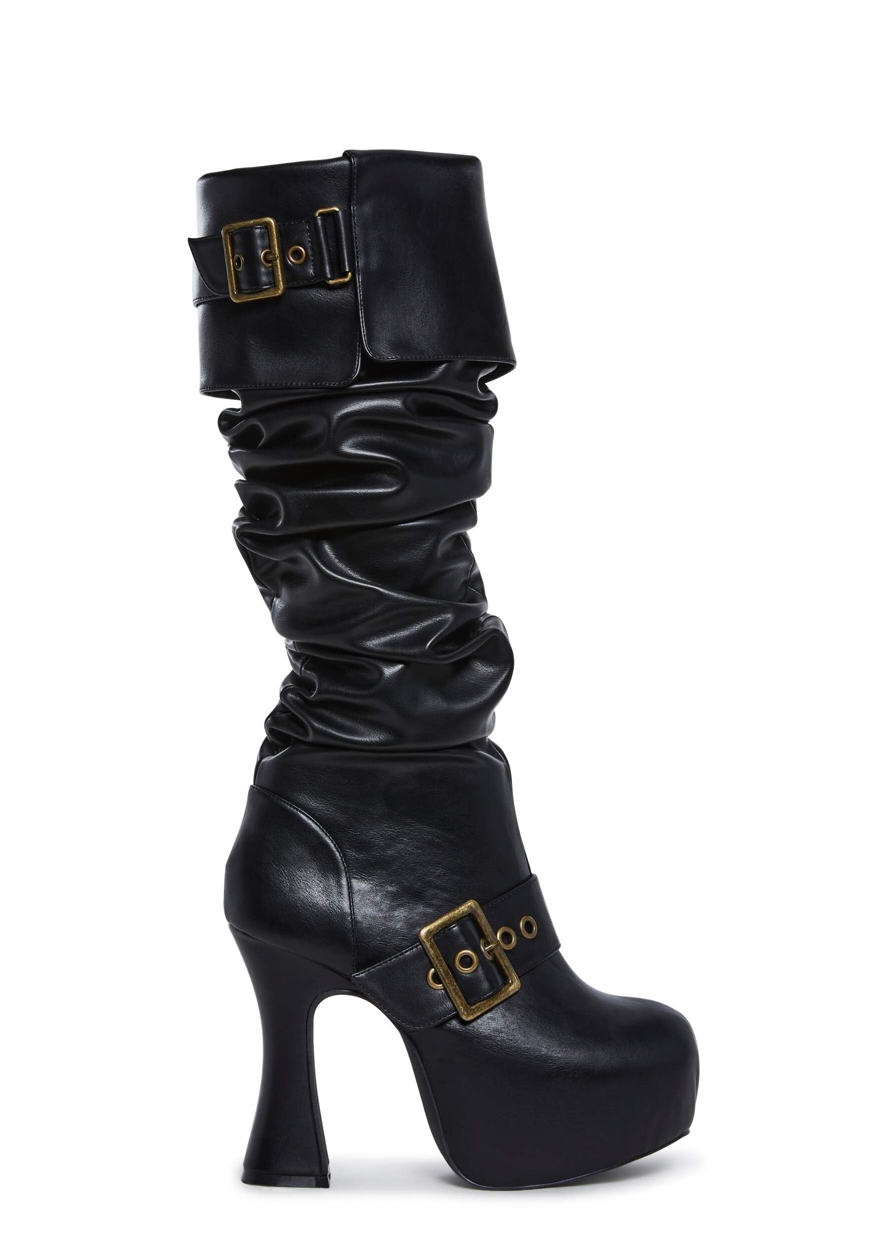 Dolls Kill Ren Faire Plat Slouchy Boot by Trickz N Treatz