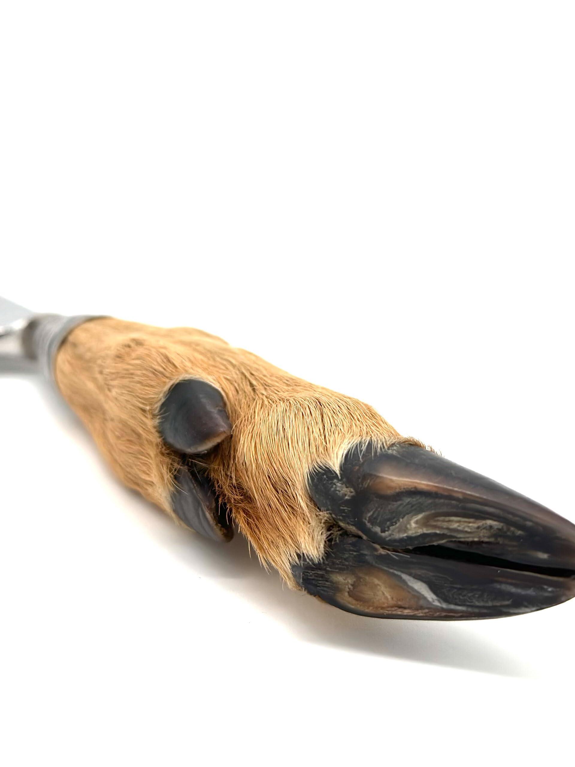 Almbock Messer | Trachtenmesser (100% Solingen Stahl) | Jagdmesser mit Rehlaufgriff