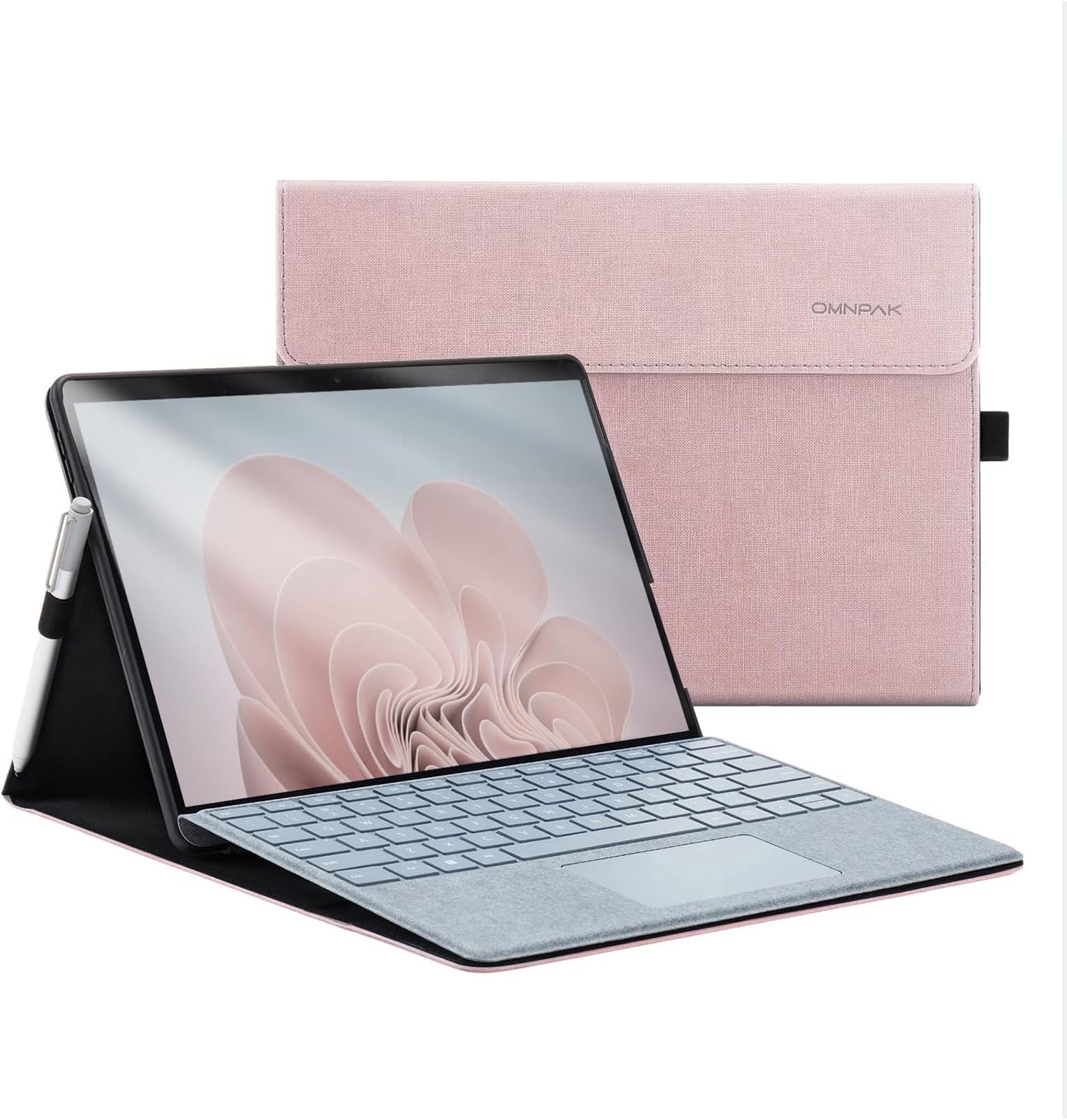 Omnpak Microsoft Surface Pro 9 Case and Cover, Lightweight Protective, Multiple Angle, Stylus Holder, Designed for Surface Pro 9/Pro 9 5G 13" 2022 Tablet, Compatible with Type Cover Keyboard