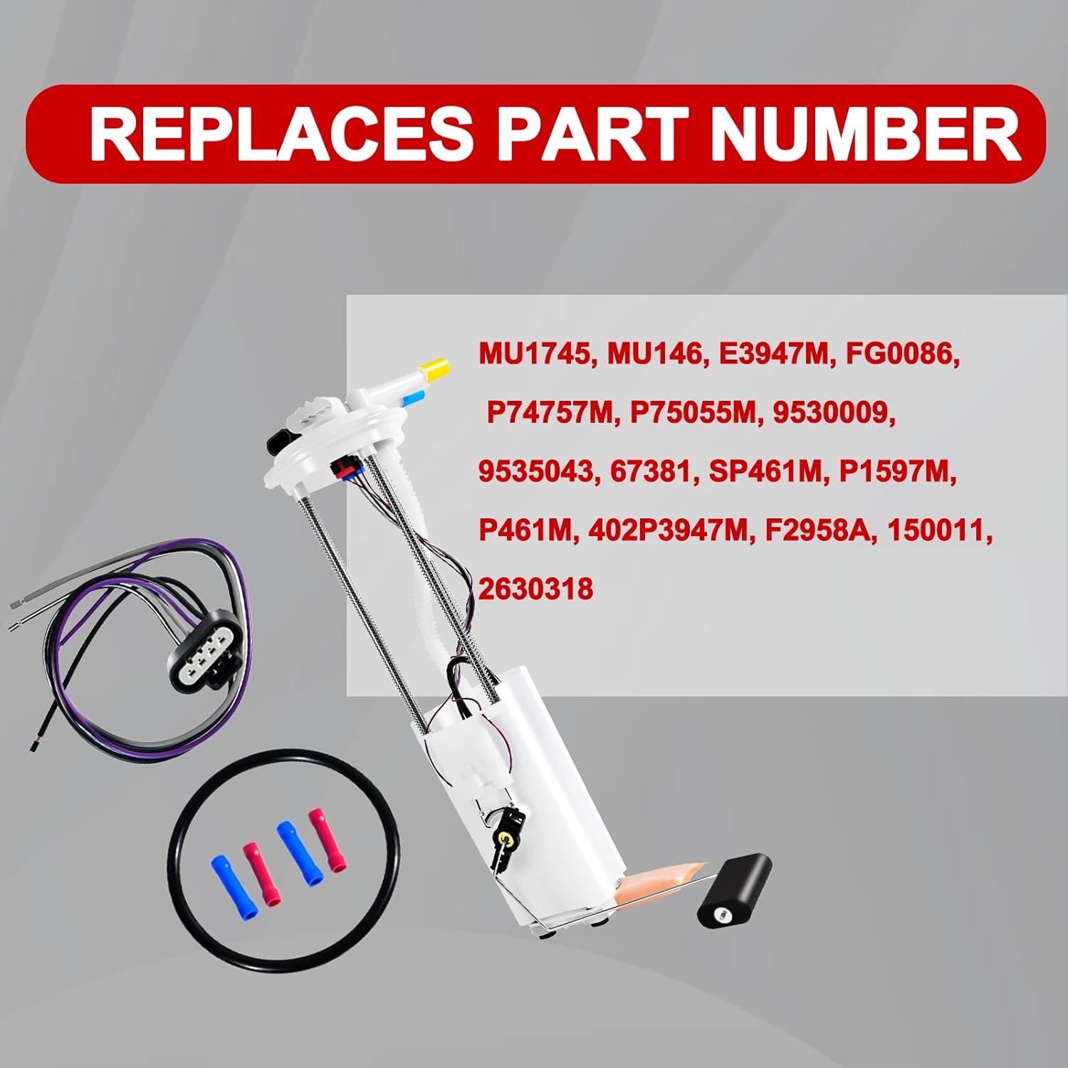 Fuel Pump Module Assembly Replacement Compatible with GMC Pickup Truck, Electric Feul Pump for Chevy 1997-2000 C/K 1500 2500 3500 Pickup 4.3L 5.0L 5.4L 7.4L - Replace E3947M GAM086 19177242